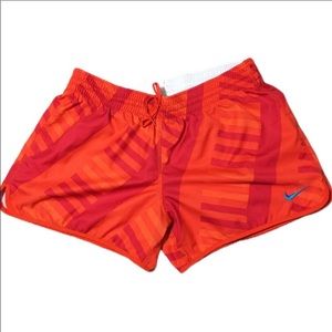 Nike Fit-Dry Orange Print Training Shorts Size M